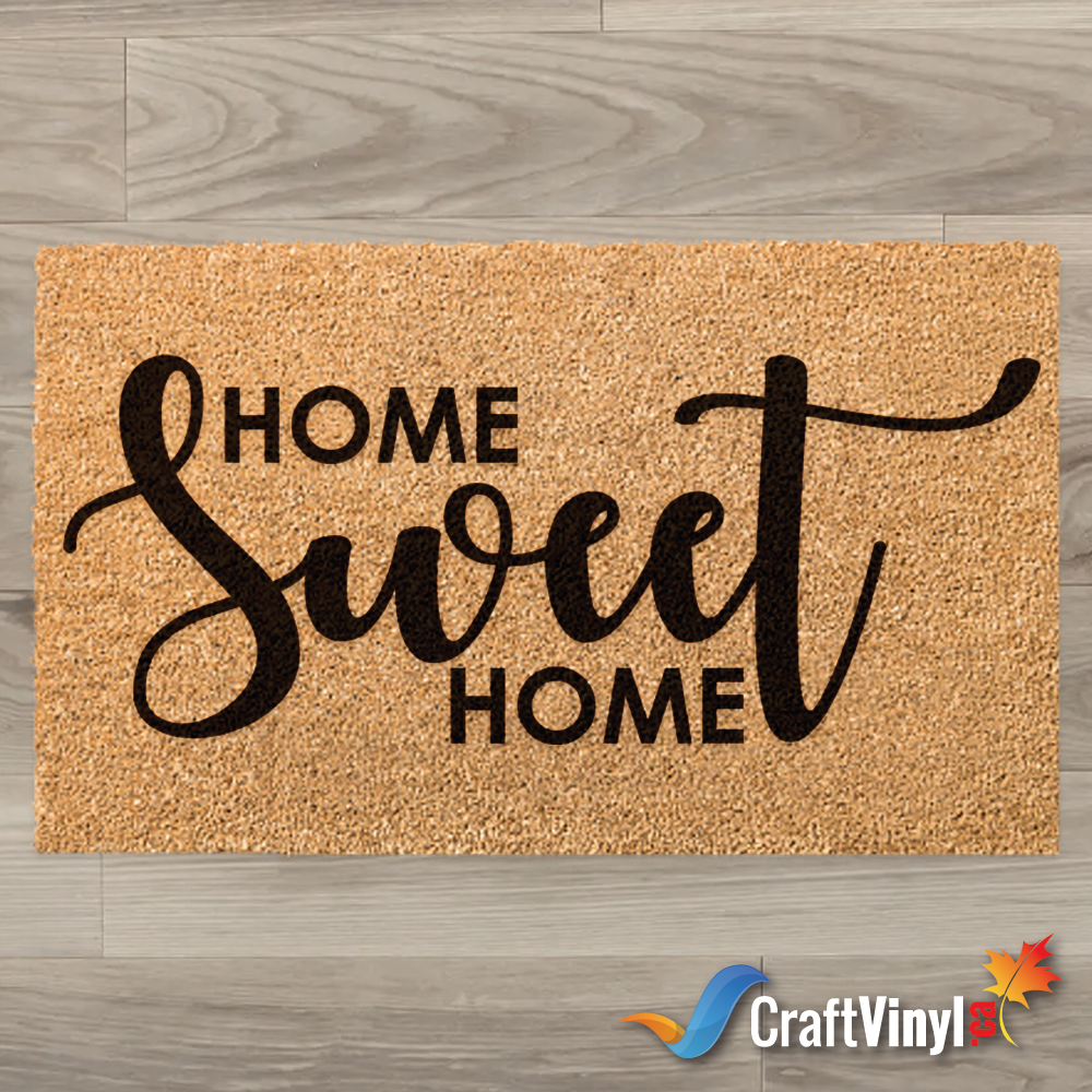 Adhesive vinyl on door mat