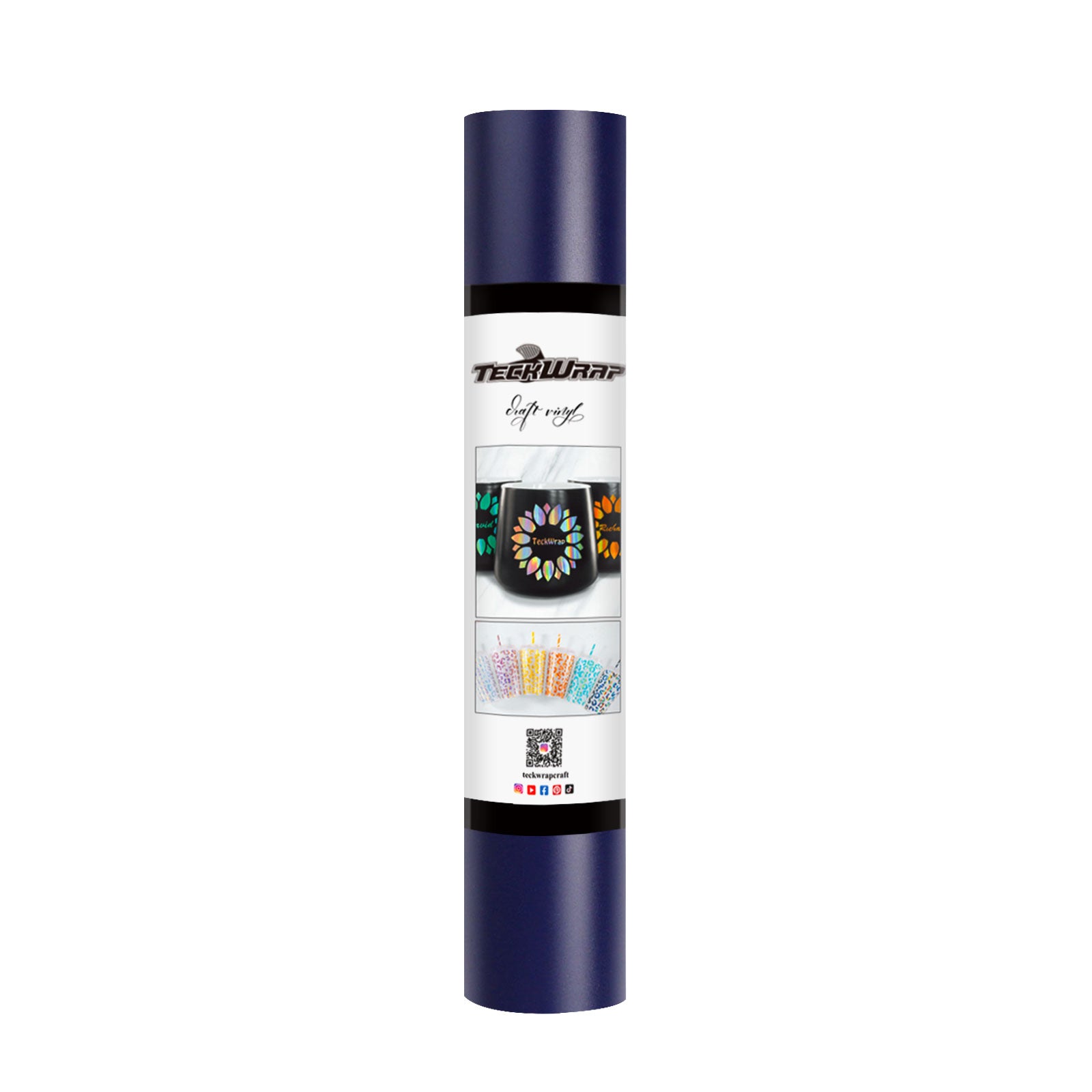 TeckWrap New Matte Adhesive Vinyl | Dark Blue | Ultra-Thin & Flexible | Ideal for Wall Decals, Scrapbooking, and More TeckWrap New Matte Adhesive Vinyl | Dark Blue | Ultra-Thin & Flexible | Ideal for Wall Decals, Scrapbooking, and More