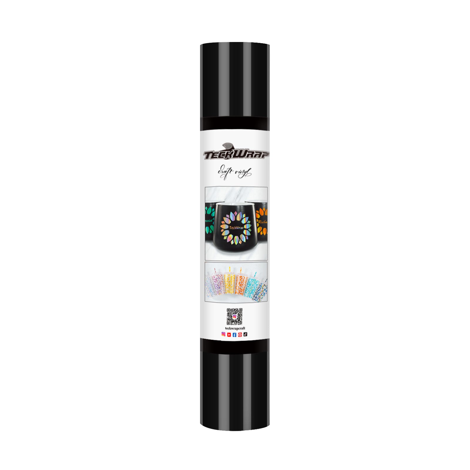 TeckWrap Glossy Adhesive Vinyl - Ink Black | Ideal for Art Projects, Decals, and More! TeckWrap Glossy Adhesive Vinyl - Ink Black | Ideal for Art Projects, Decals, and More!
