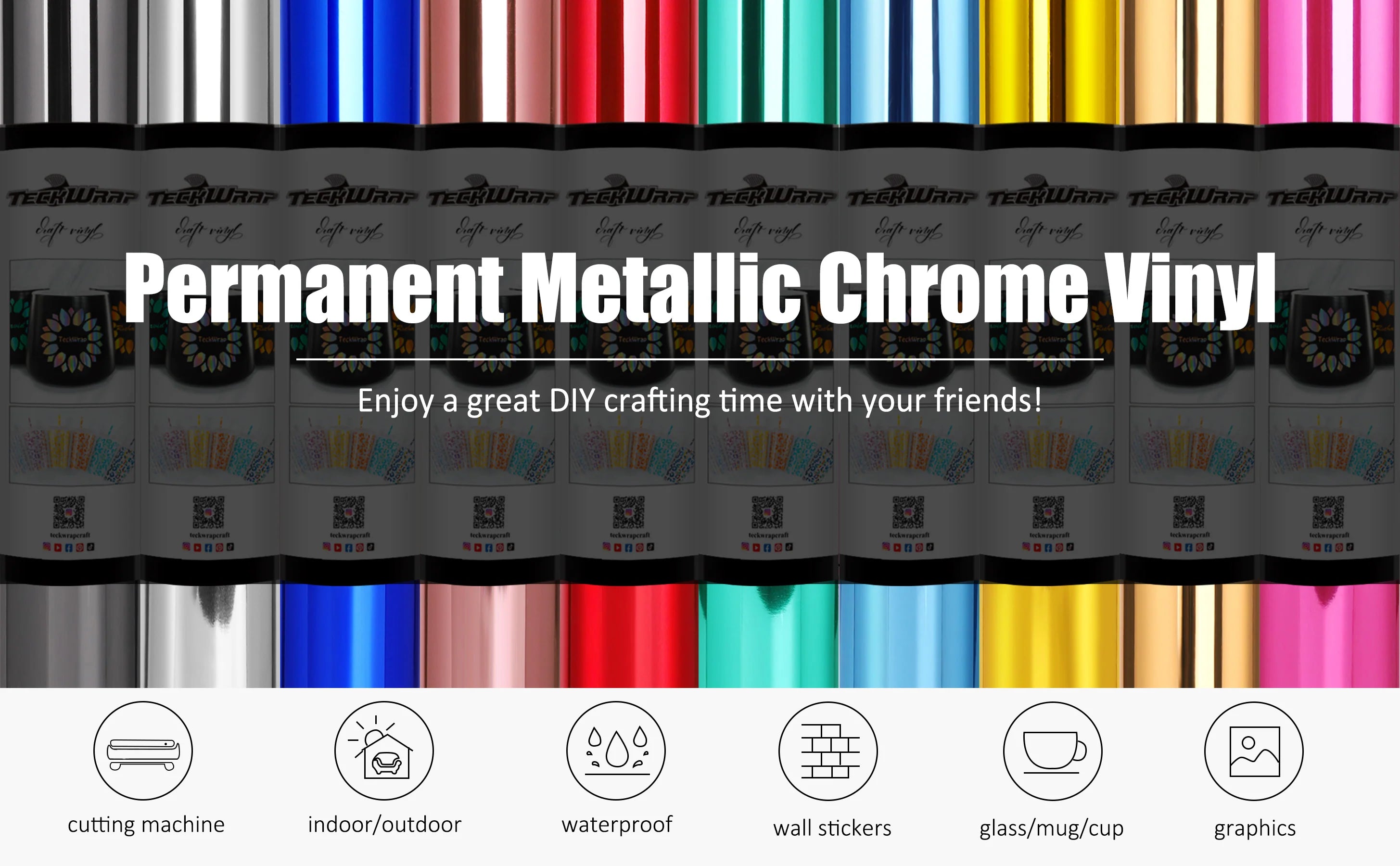 TeckWrap Mirror Chrome Adhesive Vinyl -  Cool Blue | Elevate Your Crafts with Lustrous Brilliance TeckWrap Mirror Chrome Adhesive Vinyl -  Cool Blue | Elevate Your Crafts with Lustrous Brilliance