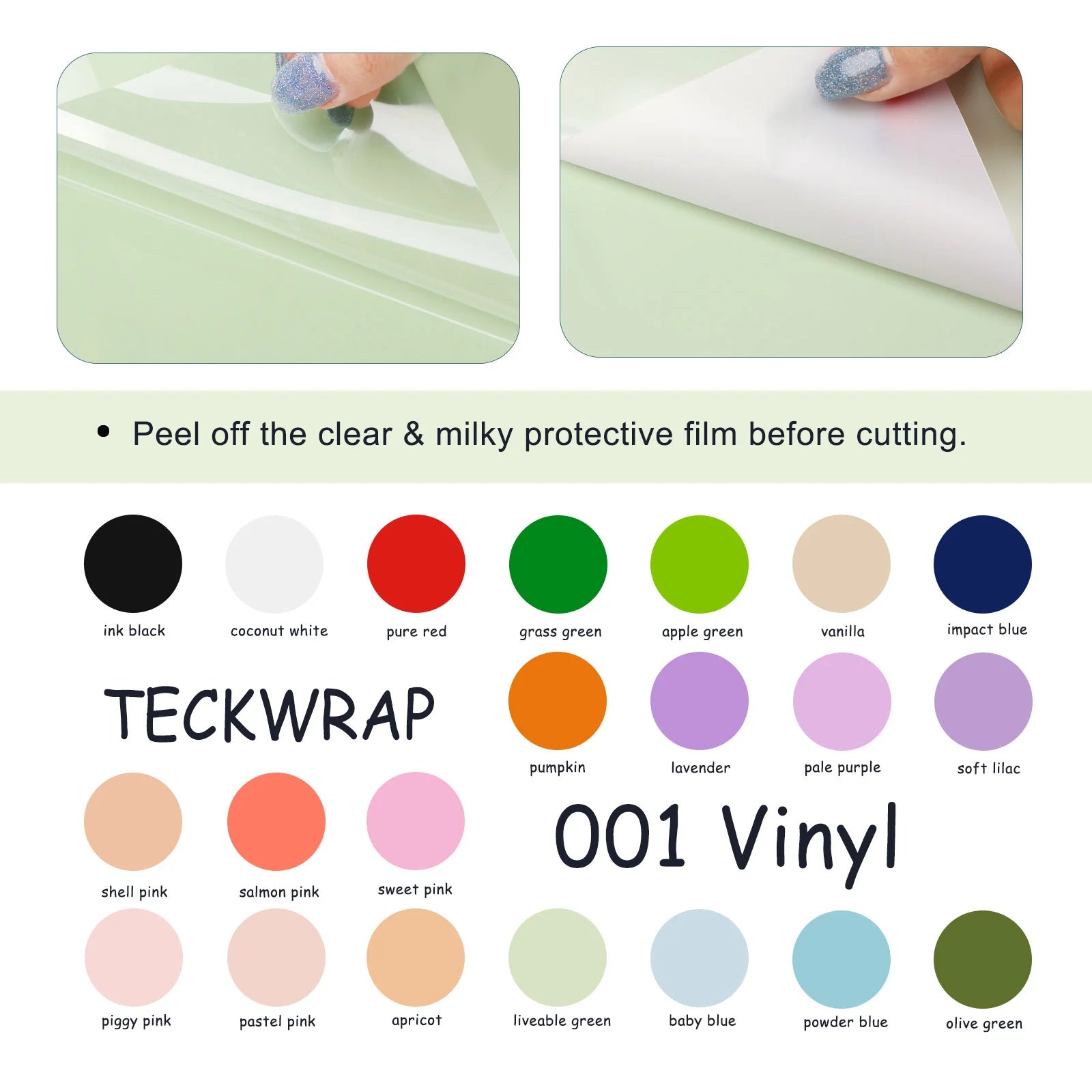 TeckWrap 0001M Matte Sheet Pack (21 PCS - Adhesive Vinyl) TeckWrap 0001M Matte Sheet Pack (21 PCS - Adhesive Vinyl)