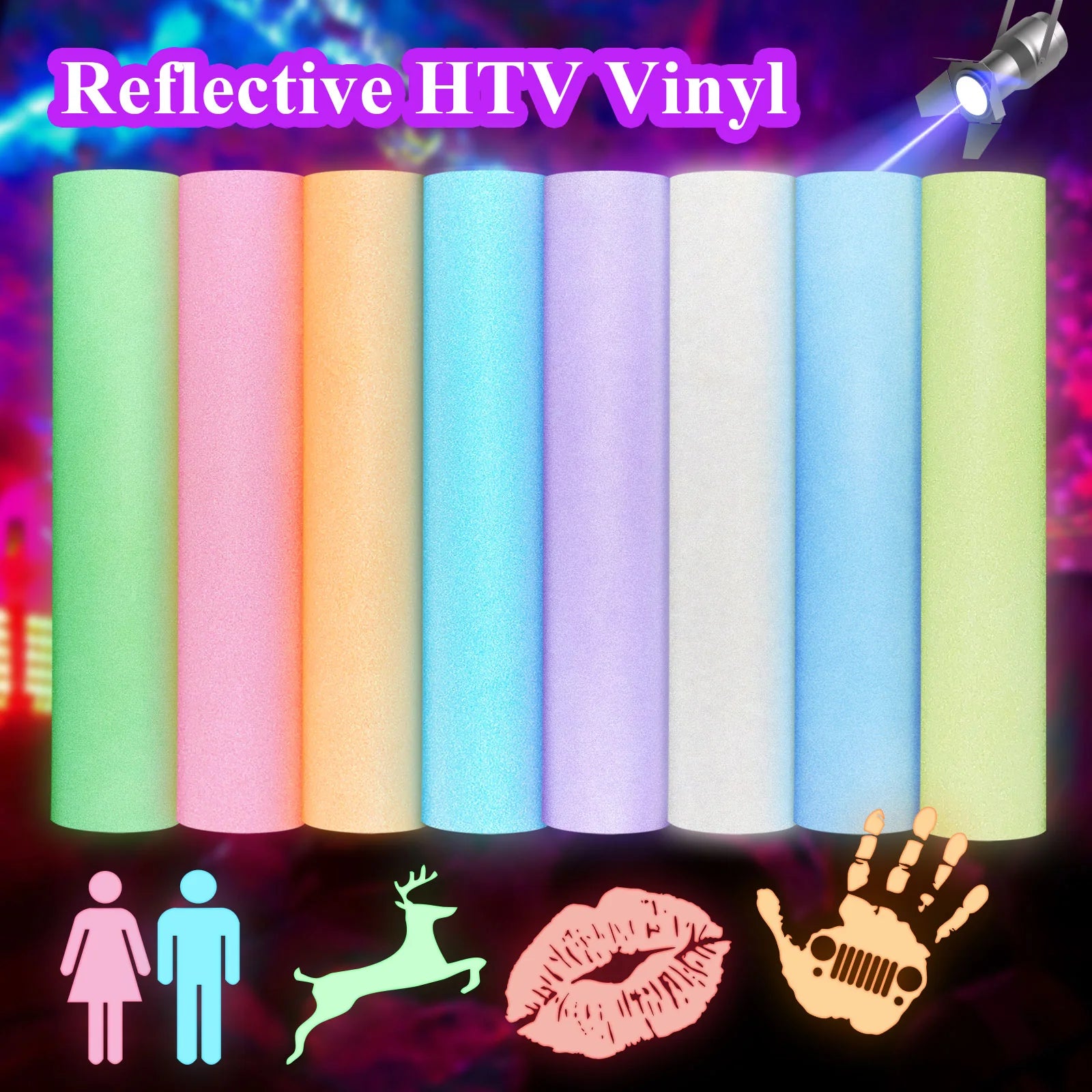 Teckwrap Reflective HTV- Coconut White | Fashionable & Durable HTV for T-Shirts & Costumes Teckwrap Reflective HTV- Coconut White | Fashionable & Durable HTV for T-Shirts & Costumes