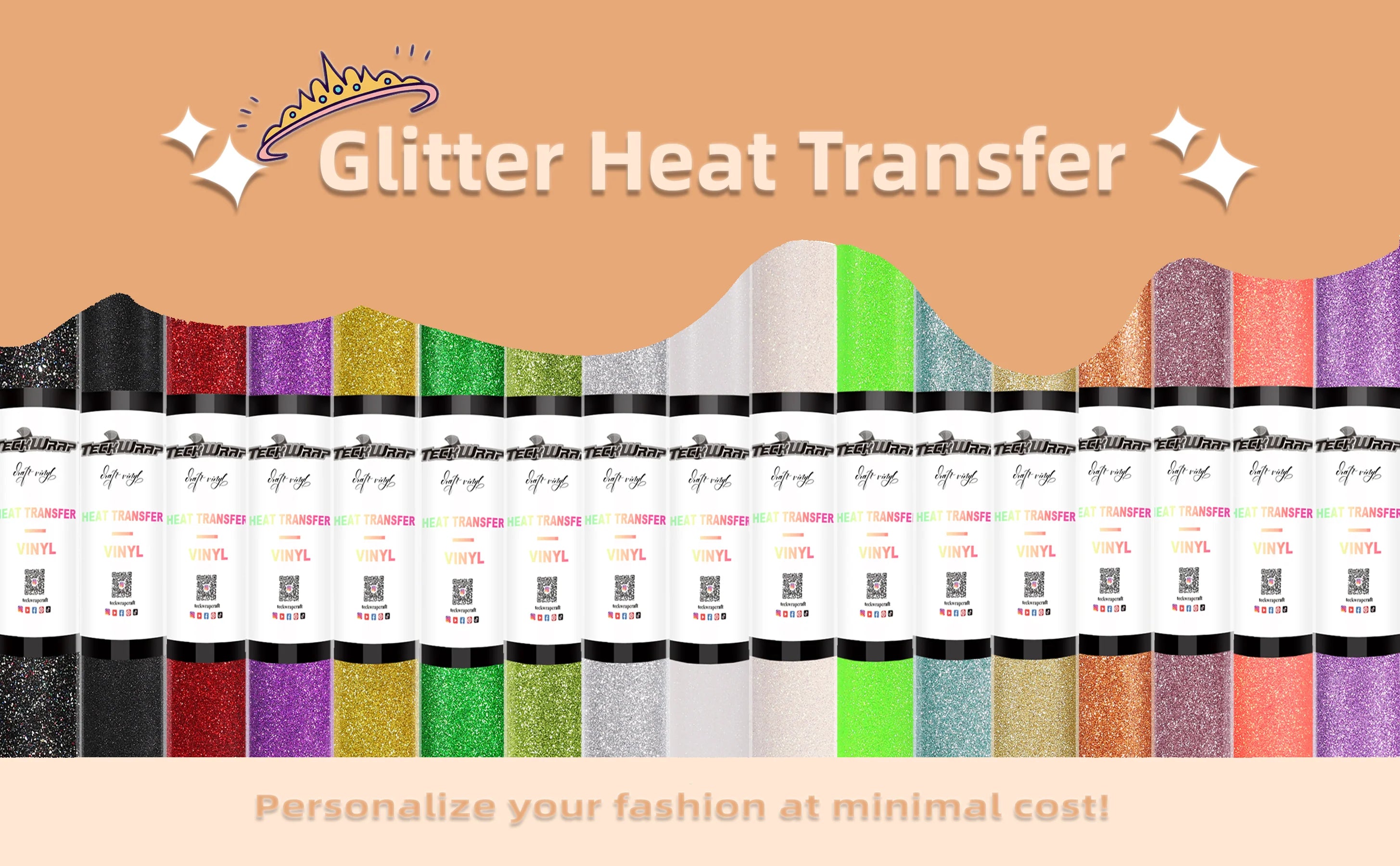Teckwrap Glitter Heat Transfer Vinyl - Silver | Durable & Sparkling Designs for Tees, Hoodies, Hats, and More! Teckwrap Glitter Heat Transfer Vinyl - Silver | Durable & Sparkling Designs for Tees, Hoodies, Hats, and More!