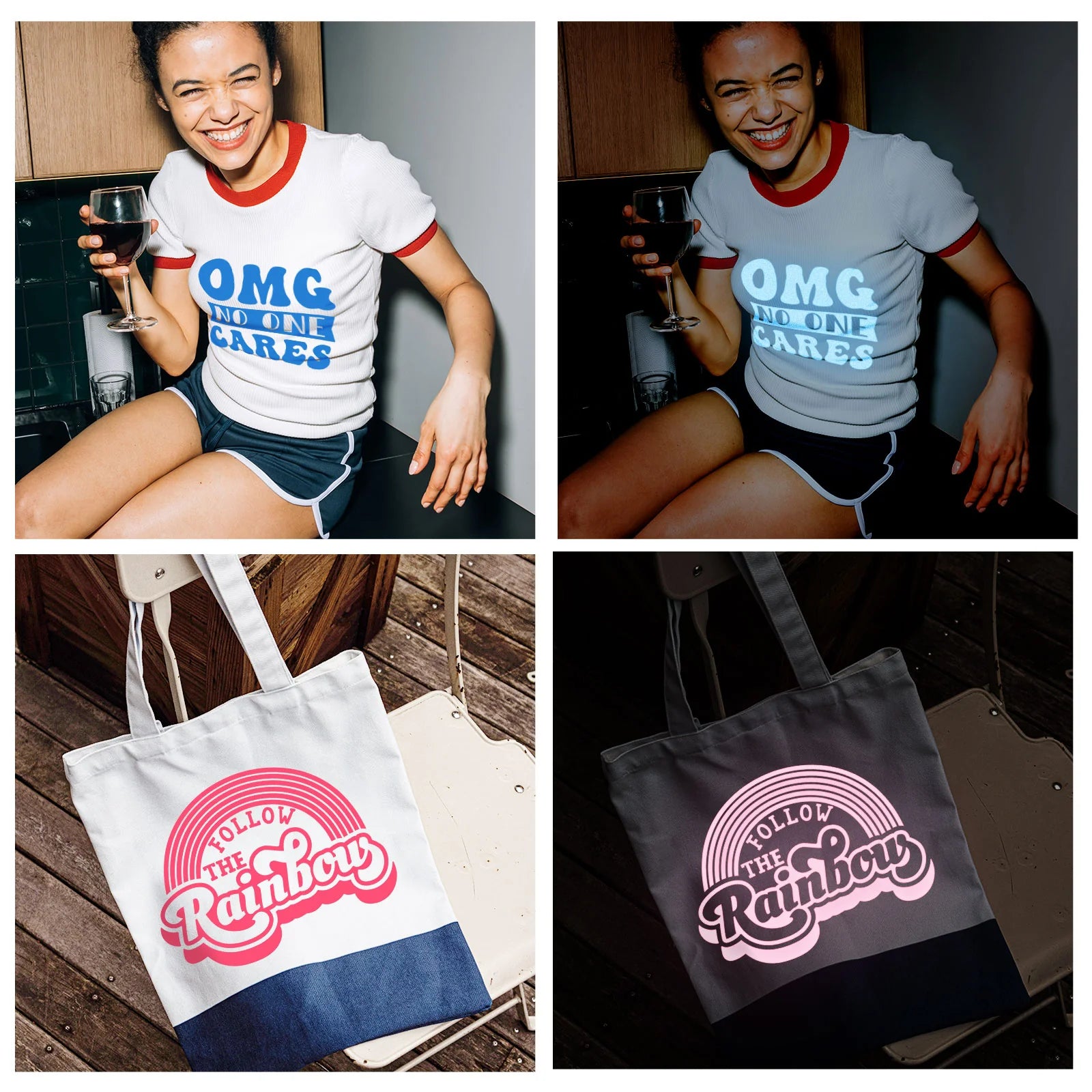 Teckwrap Reflective HTV- Neon Pink | Fashionable & Durable HTV for T-Shirts & Costumes Teckwrap Reflective HTV- Neon Pink | Fashionable & Durable HTV for T-Shirts & Costumes