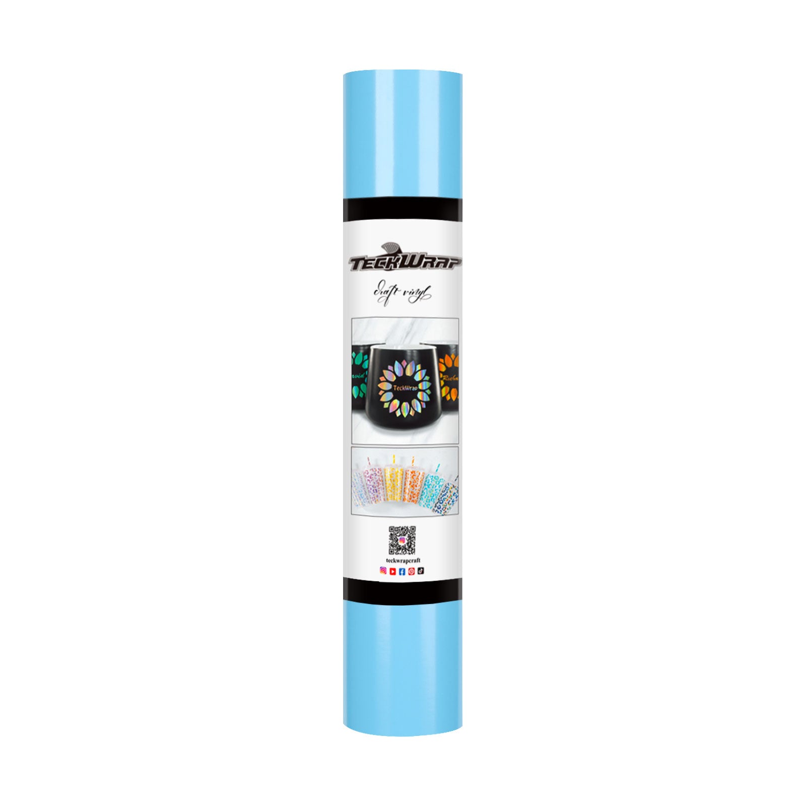 TeckWrap New Glossy Adhesive Vinyl - Baby Blue |  Easy-to-Peel & Strong Adhesive TeckWrap New Glossy Adhesive Vinyl - Baby Blue |  Easy-to-Peel & Strong Adhesive
