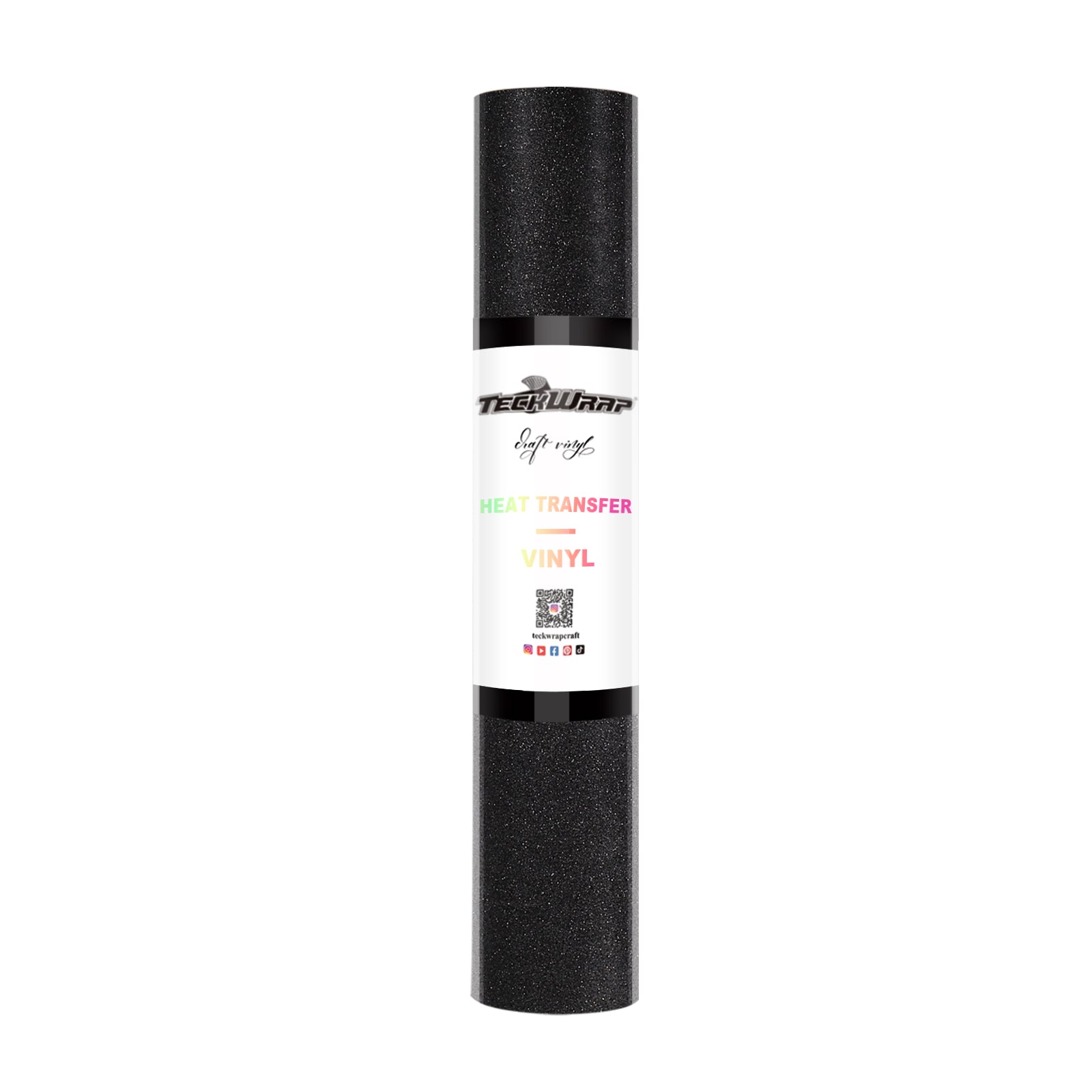 Teckwrap Glitter Heat Transfer Vinyl - Black | Durable & Sparkling Designs for Tees, Hoodies, Hats, and More! Teckwrap Glitter Heat Transfer Vinyl - Black | Durable & Sparkling Designs for Tees, Hoodies, Hats, and More!