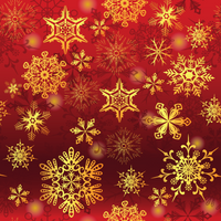 Gold Snowflakes - Christmas Pattern Adhesive Vinyl