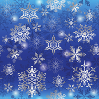 Snow Crystal Blue Snowflakes Adhesive Vinyl - Christmas Pattern
