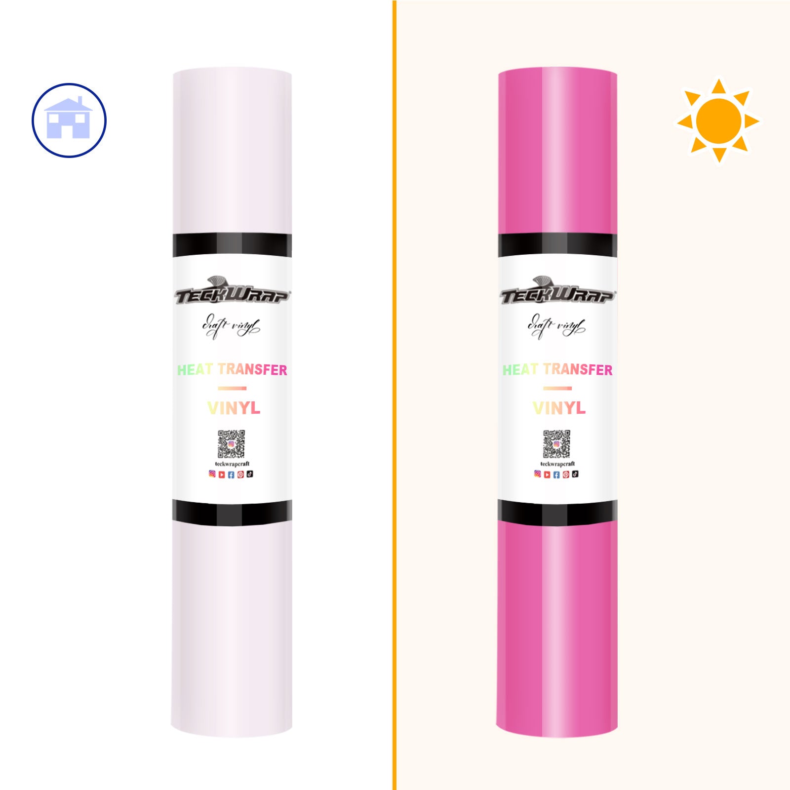 Teckwrap UV Clear Color Changing HTV - Clear to Hot Pink | Add Magic to Your Apparel and Art Projects! Teckwrap UV Clear Color Changing HTV - Clear to Hot Pink | Add Magic to Your Apparel and Art Projects!