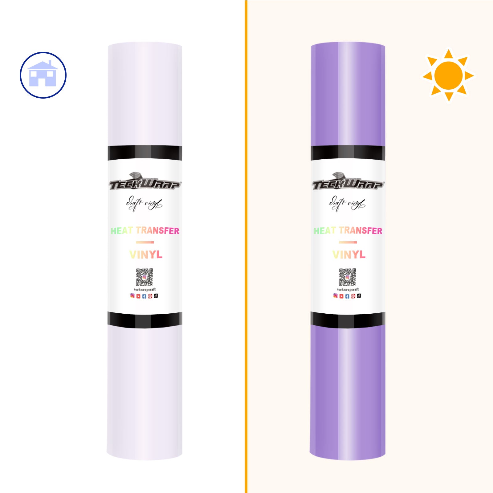 Teckwrap UV Clear Color Changing HTV - Clear to Lavender Violet | Add Magic to Your Apparel and Art Projects! Teckwrap UV Clear Color Changing HTV - Clear to Lavender Violet | Add Magic to Your Apparel and Art Projects!