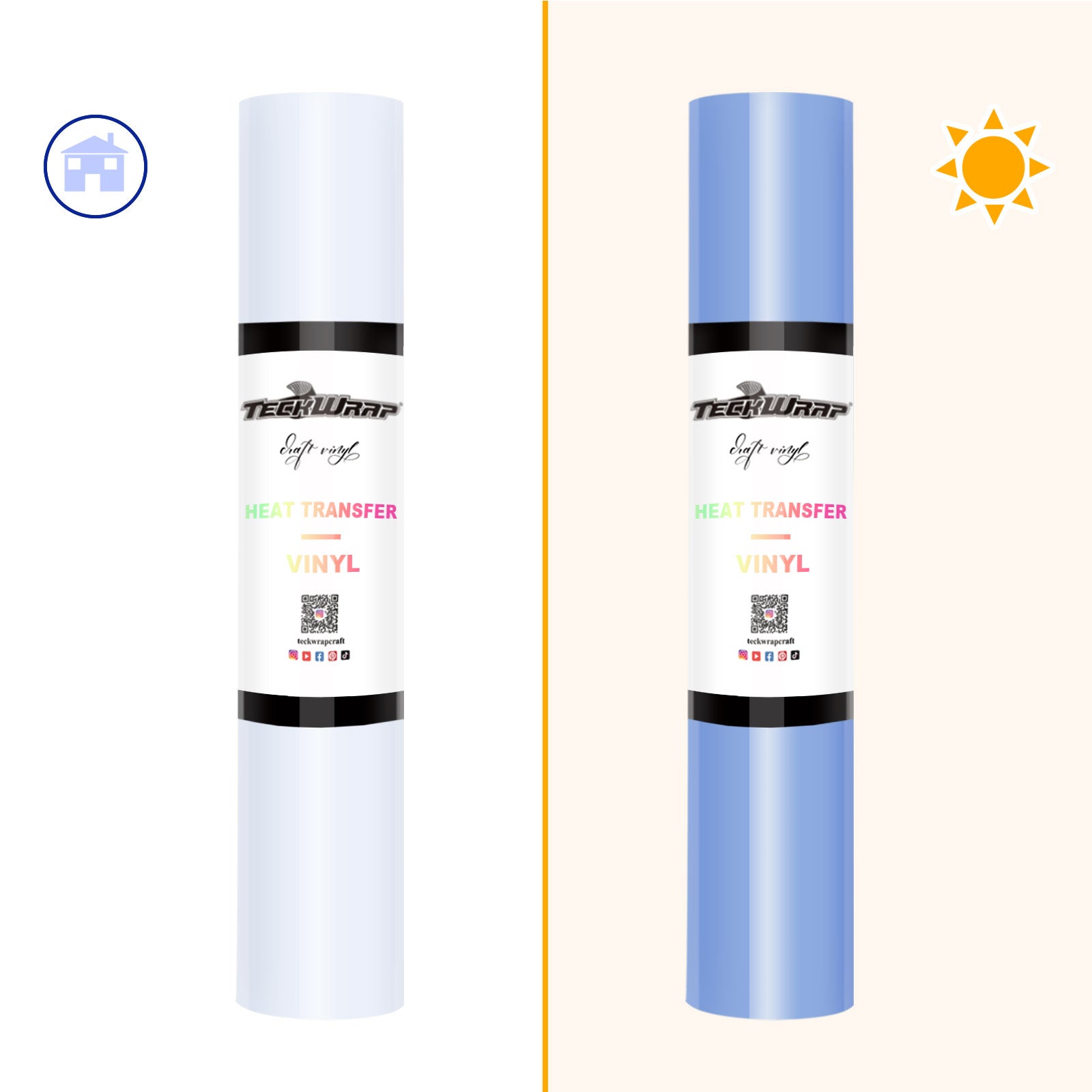 TeckWrap UV Clear Color Changing HTV - Clear to Vista Blue | Add Magic to Your Apparel and Art Projects! TeckWrap UV Clear Color Changing HTV - Clear to Vista Blue | Add Magic to Your Apparel and Art Projects!