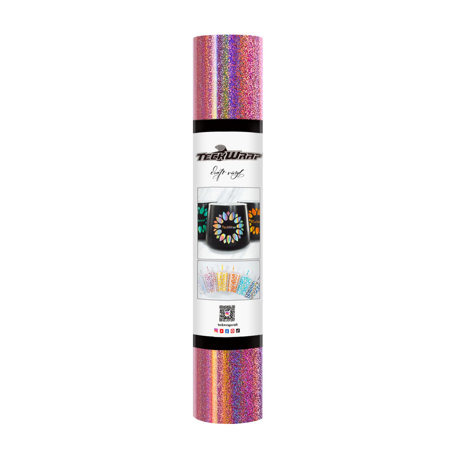 TeckWrap Holographic Sparkle Adhesive Vinyl - Glitter Mermaid Pink | Captivating Auroras for Your Crafts! TeckWrap Holographic Sparkle Adhesive Vinyl - Glitter Mermaid Pink | Captivating Auroras for Your Crafts!