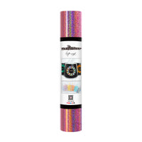 TeckWrap Holographic Sparkle Adhesive Vinyl - Glitter Mermaid Pink | Captivating Auroras for Your Crafts!