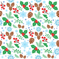 Holly Berries Christmas Adhesive Vinyl Pattern 2