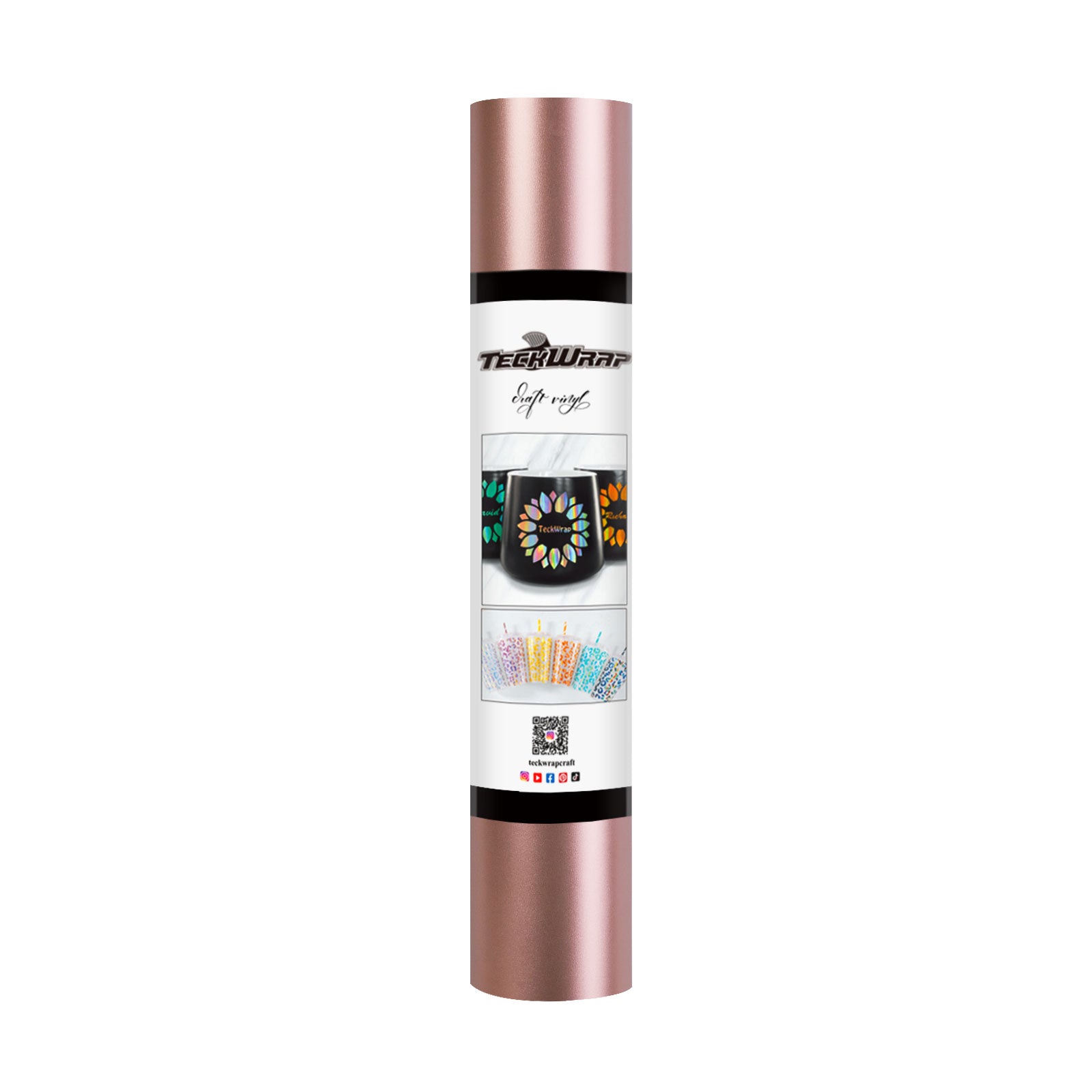 TeckWrap Craft Metallic Satin Chrome Vinyl -Rose Gold | Ideal for Wall Decals, Signage, Auto Graphics, and More! TeckWrap Craft Metallic Satin Chrome Vinyl -Rose Gold | Ideal for Wall Decals, Signage, Auto Graphics, and More!