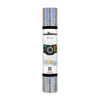 TeckWrap Holographic Sparkle Adhesive Vinyl - Silver | Captivating Auroras for Your Crafts!