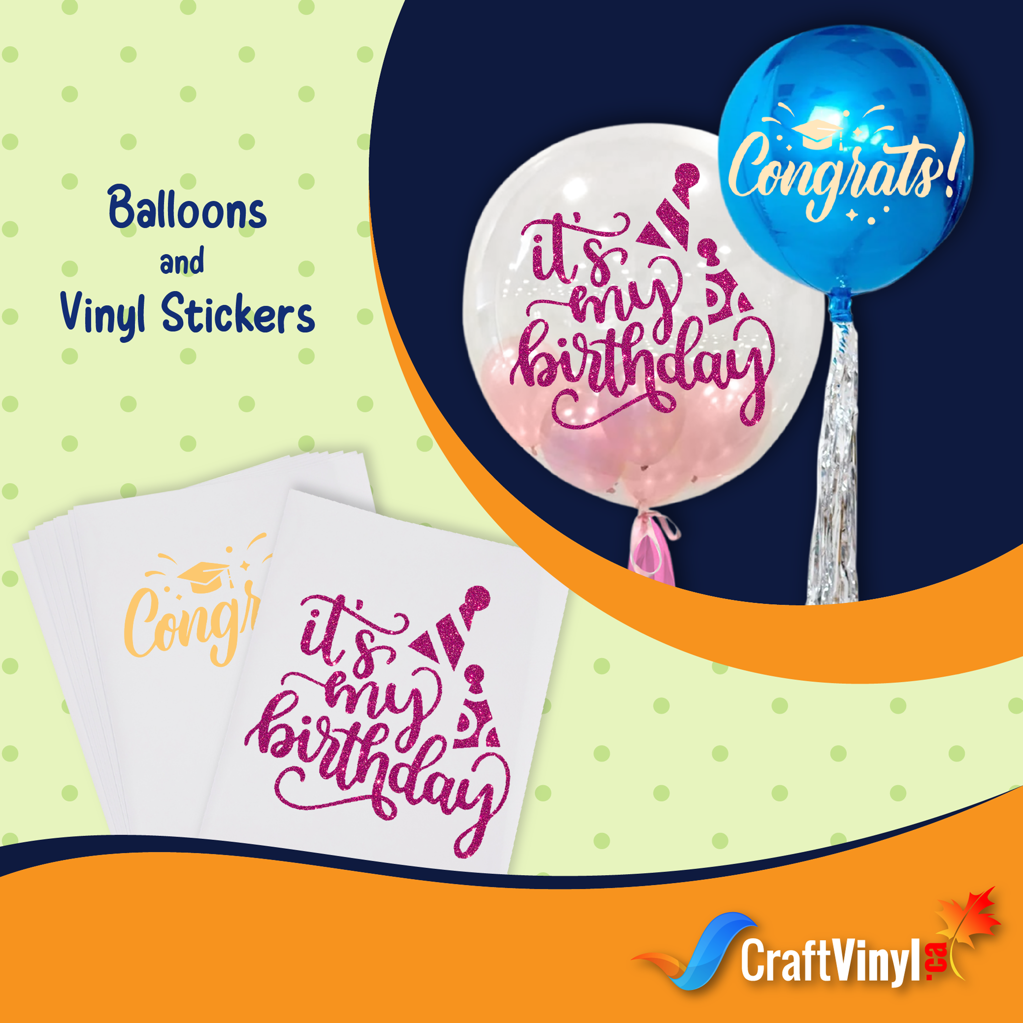 Sticker Ballons Balloons and Vinyl Stickers - Craft Vinyl