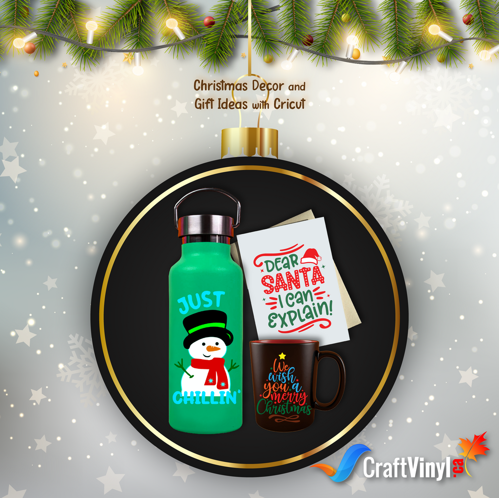 DIY Christmas Decor and Gift Ideas with CraftVinyl.ca and Cricut