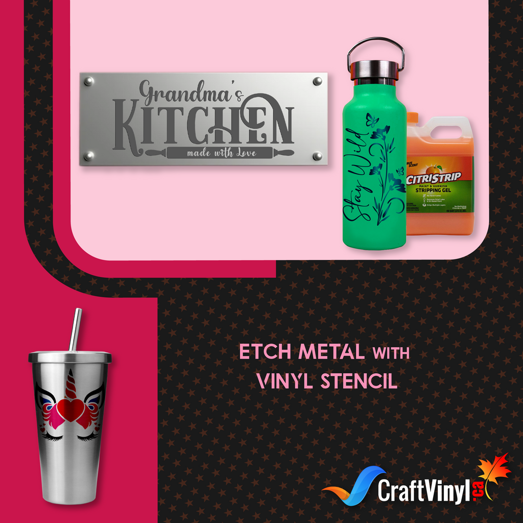 How to Etch Metal with Vinyl Stencils