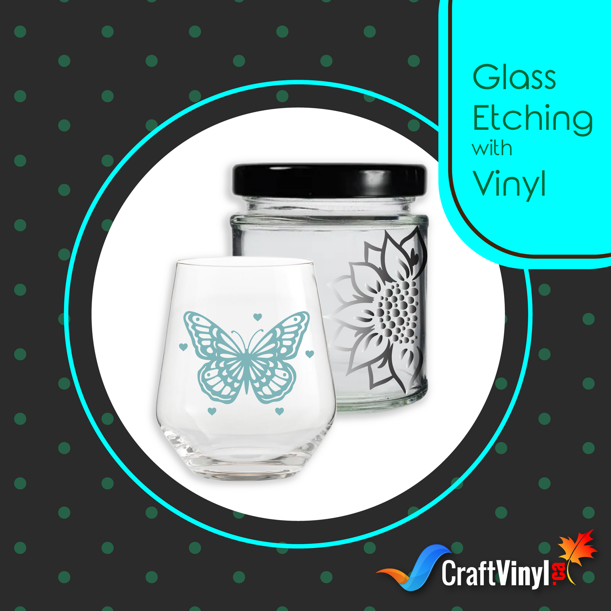 Glass Etching with Vinyl Craft Vinyl