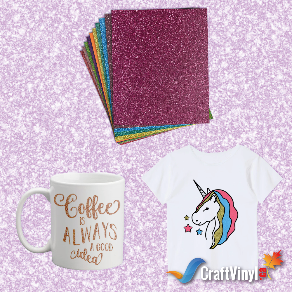 Glitter Vinyl -Adhesive and HTV - Craft Vinyl