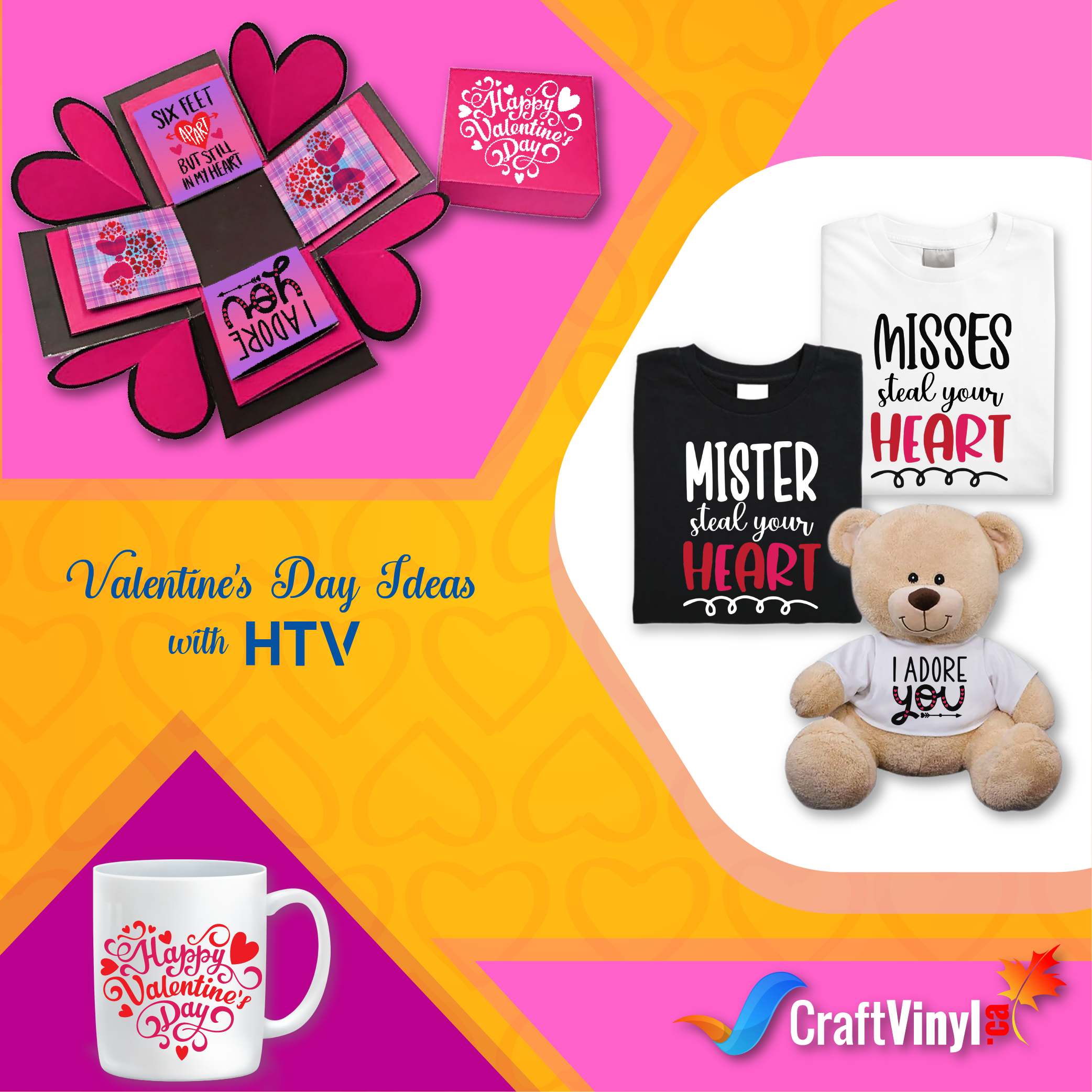 Valentine's Day Ideas with HTV - Craft Vinyl