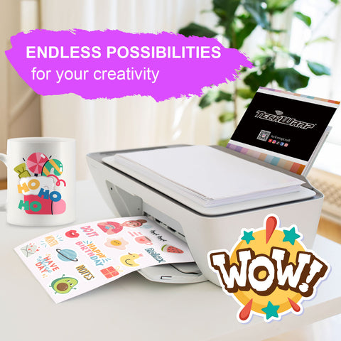 TeckWrap Inkjet Printable Sticker Vinyl - Matte or Gloss (15 PCS)