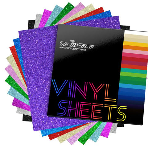 TeckWrap Glitter Vinyl Sheets Pack (10 PCS)