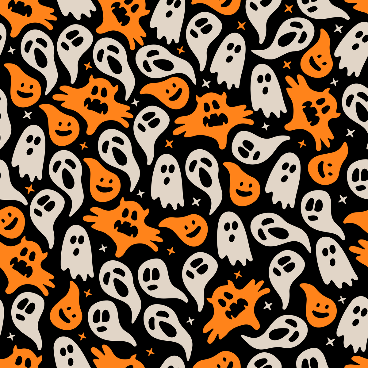 Halloween Ghost Pattern Adhesive Vinyl