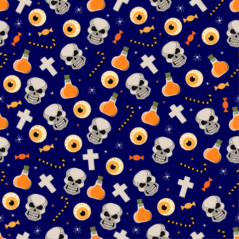 Halloween Ghost Hat Pattern Adhesive Vinyl