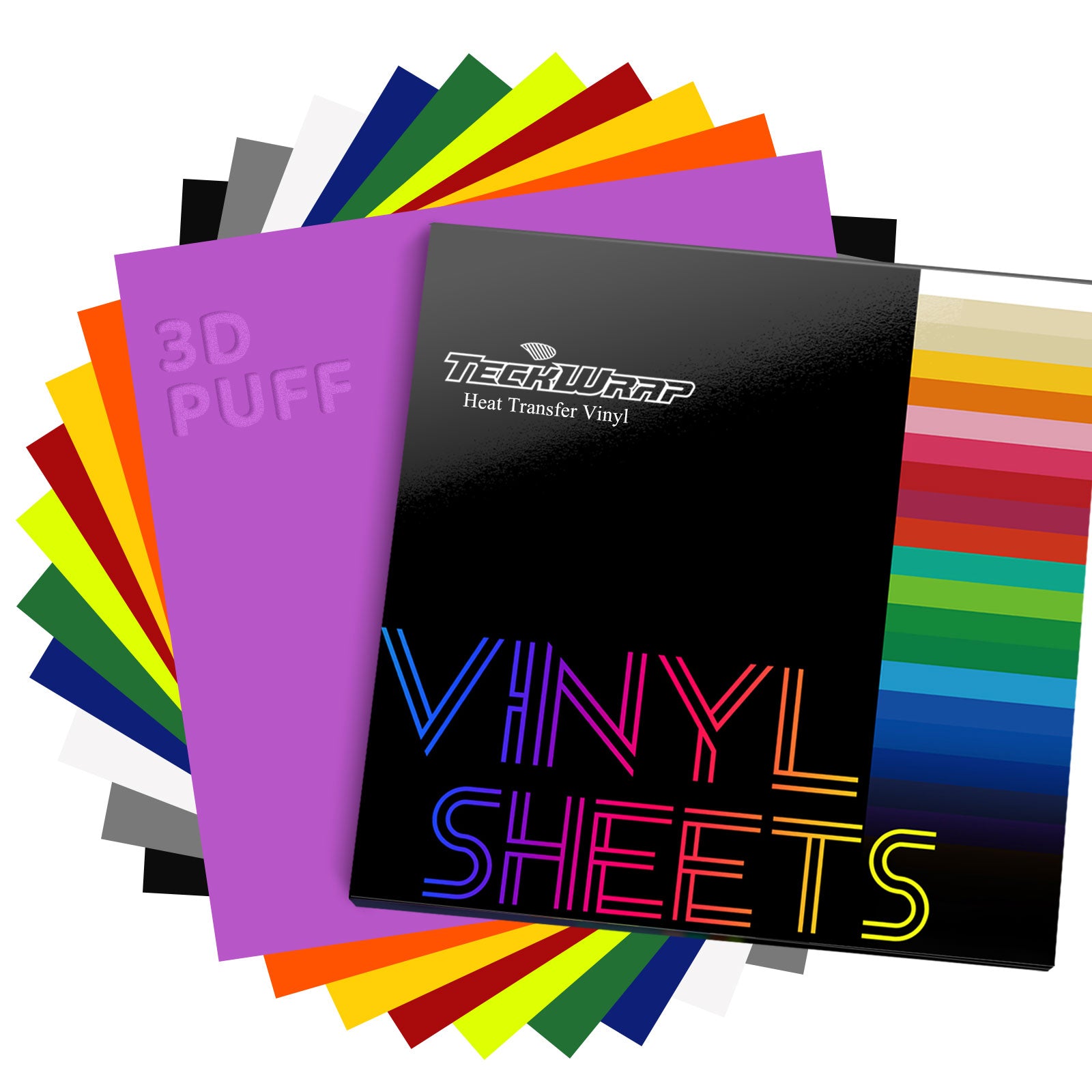 3D Puff Vinyl Heat Transfer:Puff HTV Vinyl for Cricut Bundle 6 Sheets  Assorted..