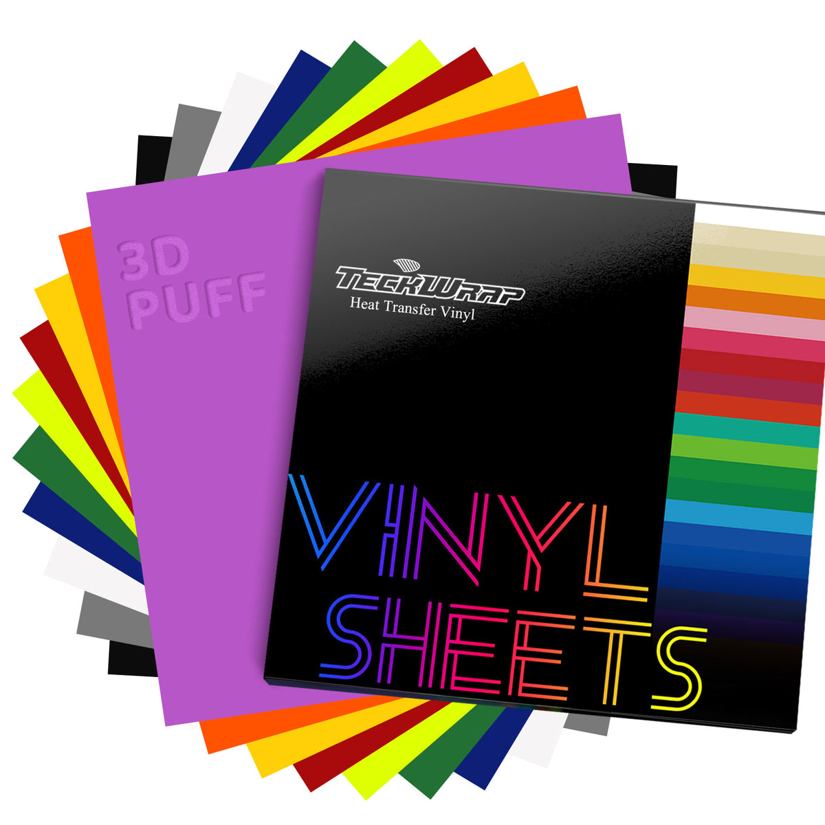 TeckWrap Puff Heat Transfer Vinyl Pack - 10 Sheets