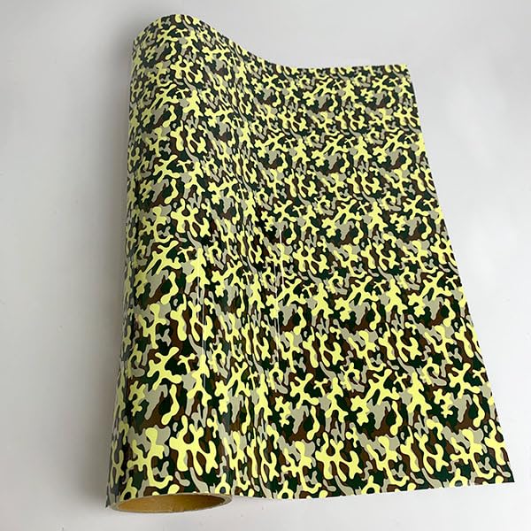 XVinyl HTV Camo Yellow Pattern