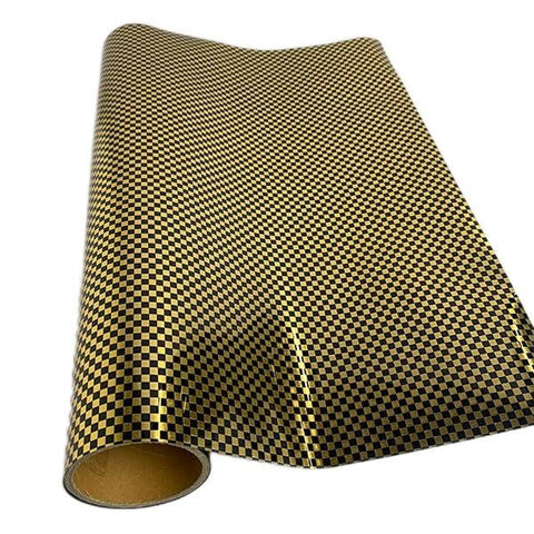 XVinyl HTV Chess Gold Black Pattern