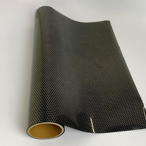 XVinyl HTV Honeycomb Gold Black Pattern