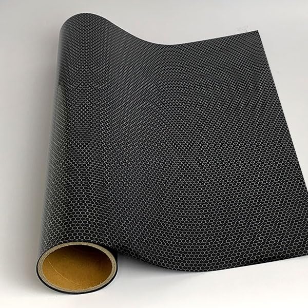 XVinyl HTV Honeycomb Silver Black Pattern