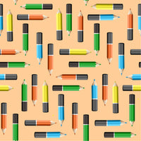 Back to School - Color Pencil Print Adhesive Vinyl