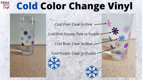 StyleTech Color Changing Vinyl White to Pink ( Cold Activated )