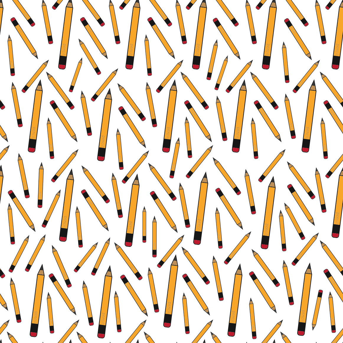 Back to School - Pencils Pattern HTV