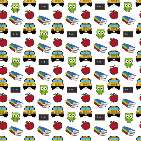 Little Bright Owl Back to School Print Adhesive Vinyl