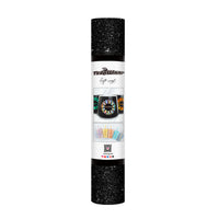 TeckWrap Glitter Adhesive Vinyl- Black | Durable & Easy-to-Cut | Perfect for Craft Projects!