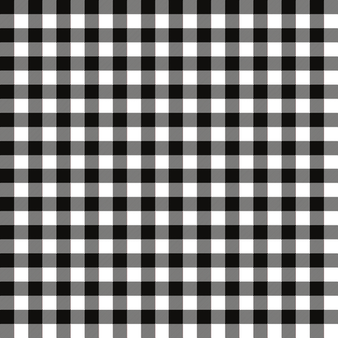 Craft HTV  Plaid Black and White Pattern