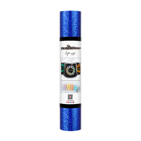 TeckWrap Holographic Sparkle Adhesive Vinyl - Blue | Captivating Auroras for Your Crafts!