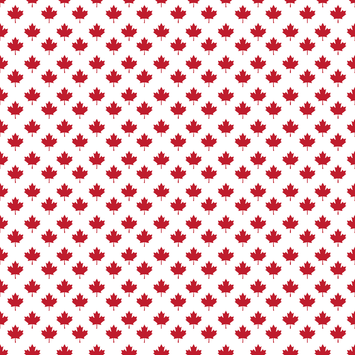 Canada Day Pattern #2 Maple leaf in White Background