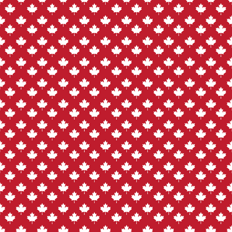 Craft HTV Canada day Maple Leaf Pattern #1 Red Background