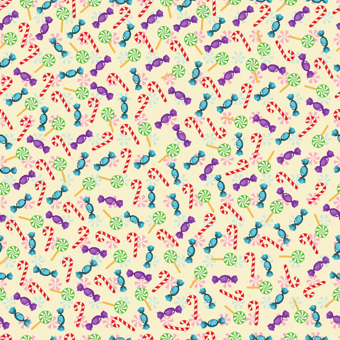 Christmas Candy Canes Adhesive Vinyl Pattern 2