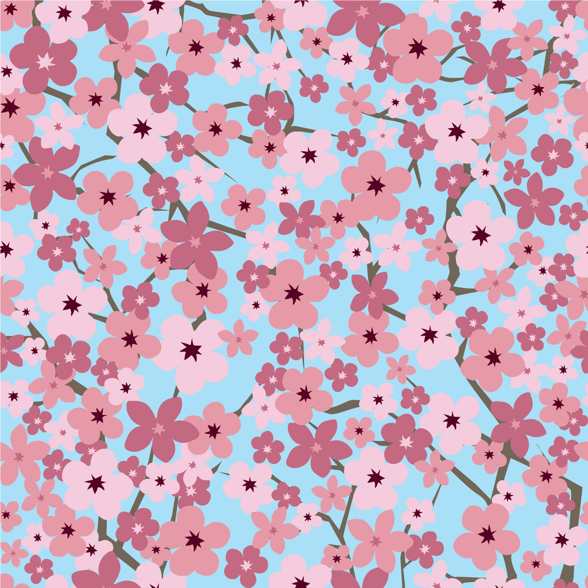 Japanese Pink Cherry Blossoms Adhesive Vinyl