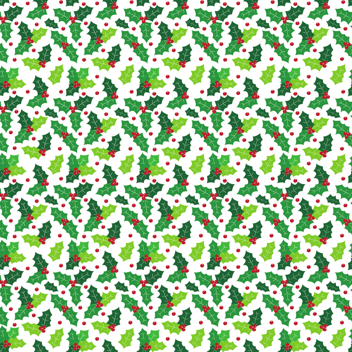 Holly Berries Christmas  Adhesive Vinyl Pattern