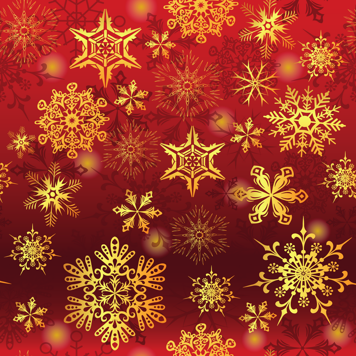 Craft HTV  Gold Snowflakes - Christmas Pattern