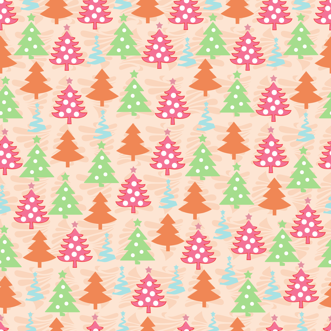 Craft HTV Colorful Christmas Trees, Gifts and Stars Pattern 2